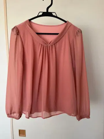 핑크 긴팔 블라우스 사이즈 2