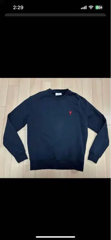 네이비 크루넥 트레이닝복