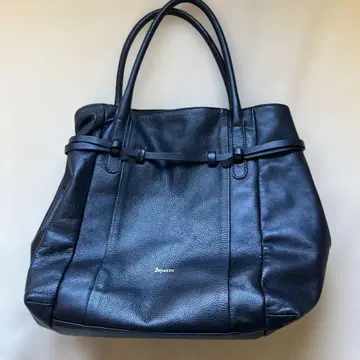 블랙 가죽 토트백