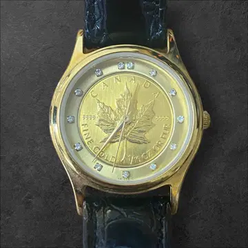 Klaeuse 여성용 손목시계 메이플 리프 금화