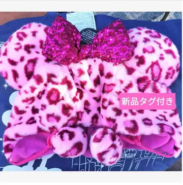 팬캡 핑크 레오파드 무늬 도쿄 디즈니 리조트