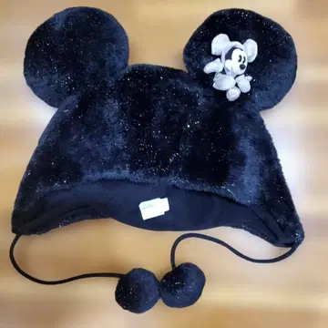 미키 귀 달린 퍼 모자 디즈니 리조트