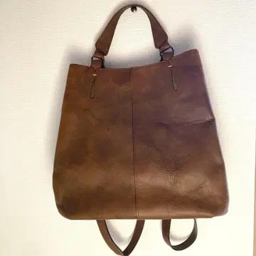 브라운 가죽 토트백 2way