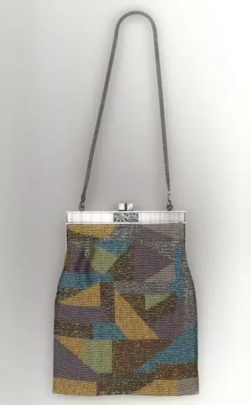 기하학 패턴 델리카 비즈 직조 숄더