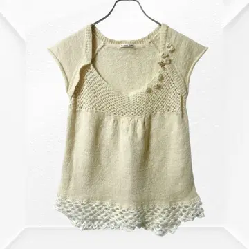 2570 le. coeur blanc 니트 베스트 베스트 알파카 100%