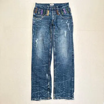 나이라스 NYLAUS 데미지 가공 청바지 W82 더블 허리