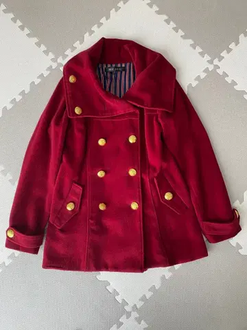 H.C.M.II 레드 더블 브레스트 코트 L 사이즈