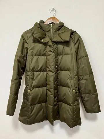 매킨토시 철학 다운 코트 골드 금장 장식 카키 s 36