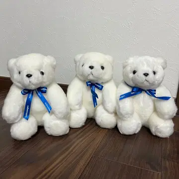 화이트 곰돌이 봉제 인형 3개 세트