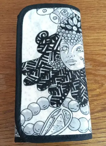 아문젠 (직조) 오리엔트 프린트 패턴 야리쿠리 장지갑