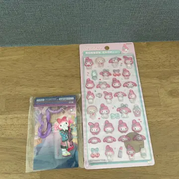 마이멜로디 마이스위트피아노 [정품] 모자 꽁지 드롭 씰 외 2종 세트