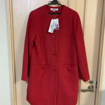 NATURAL BEAUTY BASIC 레드 롱 코트 L