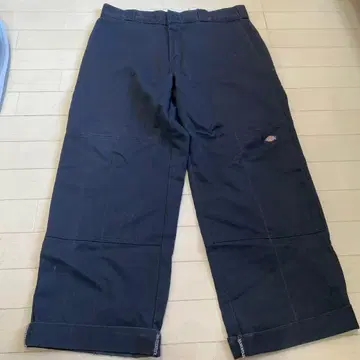 Dickies 루즈핏 워크 팬츠 더블니 블랙