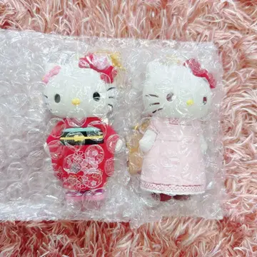 헬로키티전 시크릿 마스코트 참 에이프런 기모노