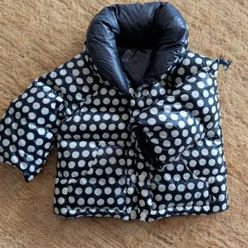 HH 도트 무늬 다운 자켓 리버서블