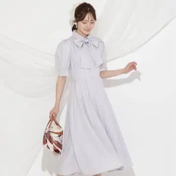 [ 새상품급 ] 윌 셀렉션 리본 보타이 코르셋 셔츠 원피스