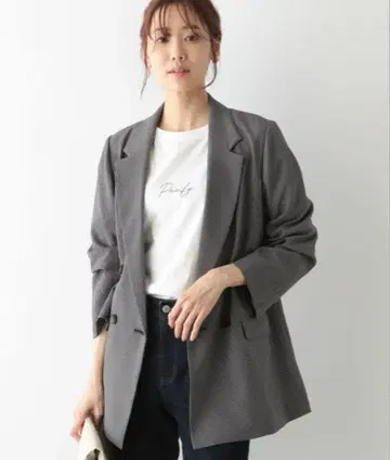 글로벌 워크 린넨 라이크 셋업 자켓 L 사이즈