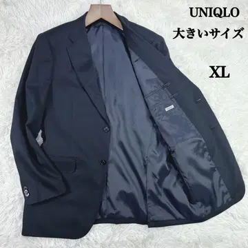 [빅 사이즈] 유니클로 울 테일러드 자켓 네이비 XL 남성용