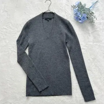 [ 새상품급 ] iCB 온워드 울 V넥 니트 리브 니트 그레이 S