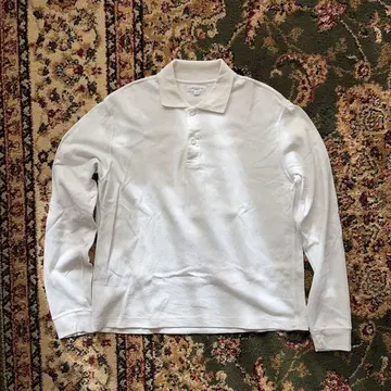 LADY WHITE CO. 화이트 긴팔 피케 셔츠