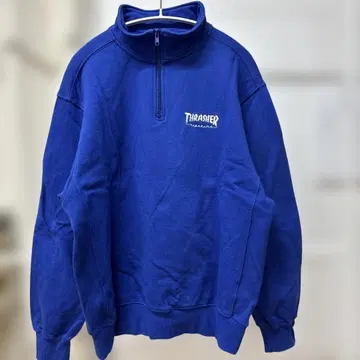 THRASHER 하프 지퍼 트레이닝복 파랑