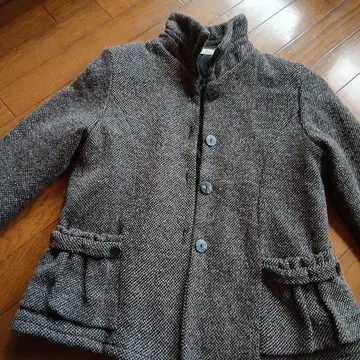 Y2 옷깃 와이어, 안쪽 따뜻한 그레이 계열 피 코트 미사용