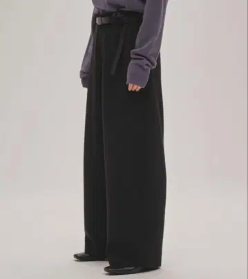 와이드 코쿤 트라우저 블랙