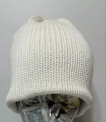[ COMESANDGOES ] 화이트 니트 모자 리브