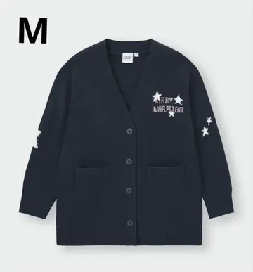 [미사용] GU 오버사이즈 가디건 Kirby M 별의 커비 콜라보