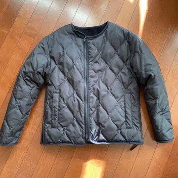 TAION 밀리터리 리버서블 크루넥 다운 자켓 S 블랙 x 블랙