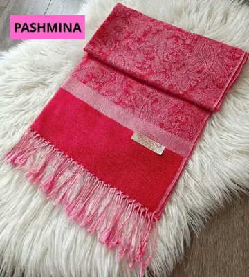 미사용! PASHMINA 올 패턴 대형 스톨 194x167cm