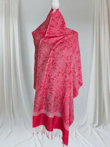미사용! PASHMINA 올 패턴 대형 스톨 194x167cm