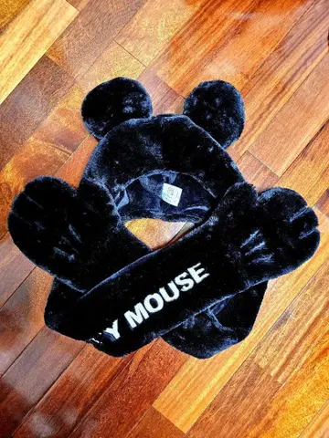 디즈니 팬캡 미키의 장갑 포함 모자