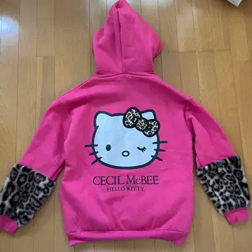 CECIL McBEE 헬로키티 핫핑크 후드티