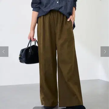 FRAMeWORK 페이크 스웨이드 와이드 팬츠