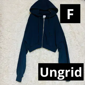 Ungrid 아웃핏 후드 점퍼 블랙 [ F ] 지퍼 후드티