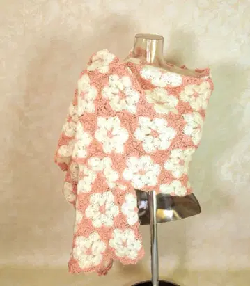 꽃무늬 핑크 스톨