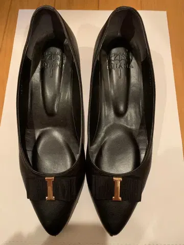 DIANA 블랙 스틸레토 펌프스 레인 슈즈