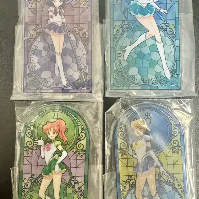 세일러문 제일복권 스테인드글라스 아크릴스탠드 새턴 넵튠 쥬피터 우라노스