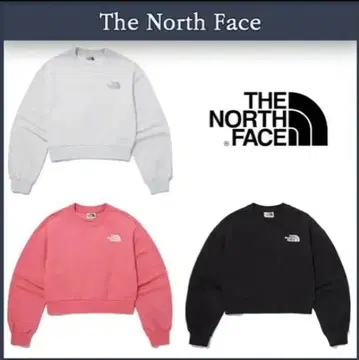 The North Face 크롭 맨투맨 그레이