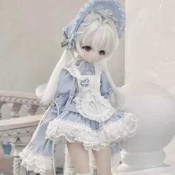 MDD 1/4 의류 에이프런 드레스 세트 스카이블루