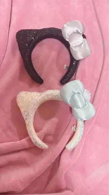 키티 머리띠 스카이블루 블랙 유니버셜 USJ