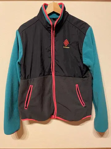 ELDORESO 플리스 자켓 블랙/터콰이즈 M 사이즈