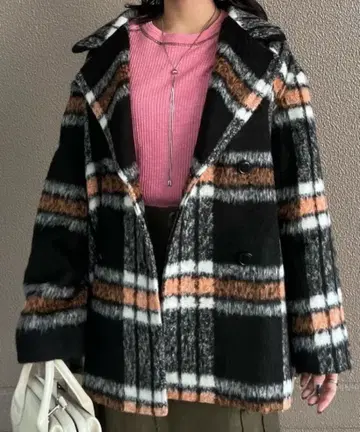 [ 새상품급 ] ROSE BUD 샤기 울 코트