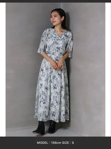 LABUANMOON 플라워 프린트 롱 원피스 S 사이즈