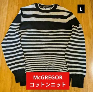 맥레거 코튼 니트 올 시즌 소매 와펜 L