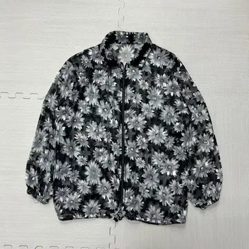 벨 모드 흑백 플라워 무늬 자켓 캐주얼 아카이브 y2k