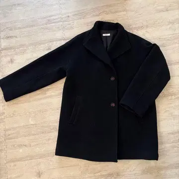 avv 블랙 체스터 코트