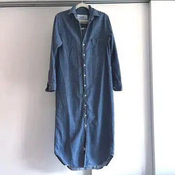 12/25까지 [ Frank&Eileen ] 데미지 가공 데님 롱 셔츠