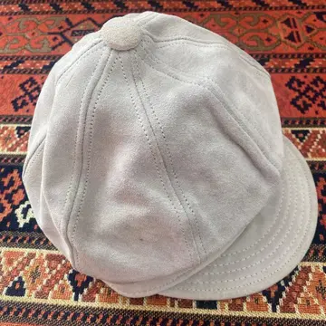 NEW YORK HAT USA제 스웨이드 가죽 라이트 그레이 헌팅 캡 M